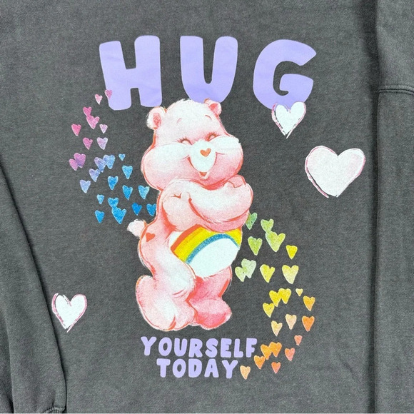 CARE BEARS Cheer Bear Hug Yourself Today Sweatshirt Cotton Poly. Small oversized - Picture 7 of 14